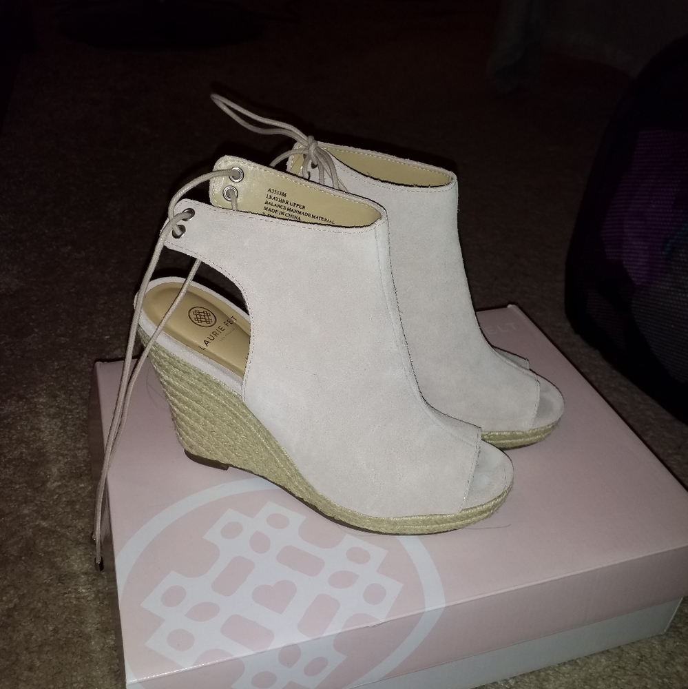 Laurie Felt Suede Wedge shoes